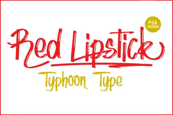 Red Lipstick: A Bold Script Font for Crafters and Designers
